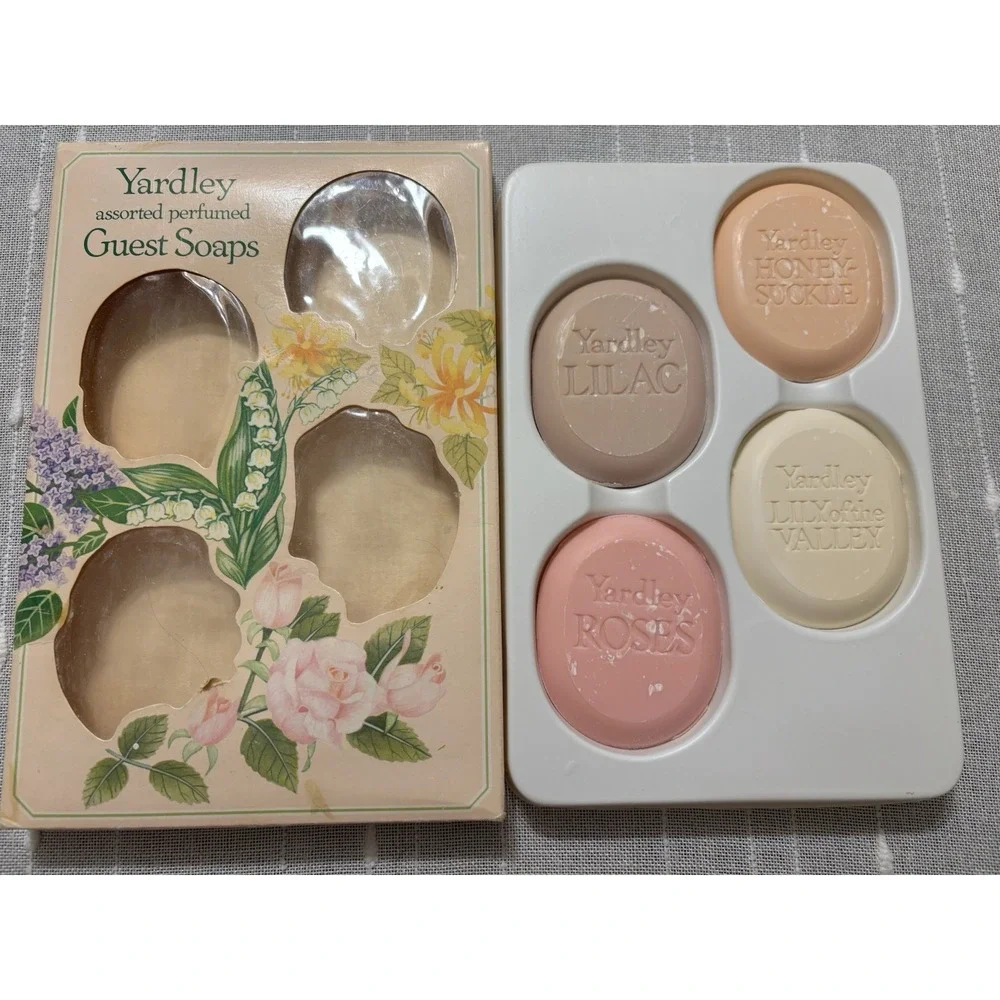 Vintage Yardley of London Guest Soaps Lilac Honeysuckle Roses Lily of the Valley